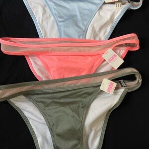 Bathing suit bottoms all three pairs at Medium have not worn ( have tags still)